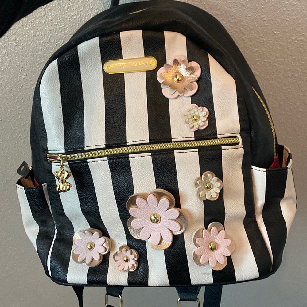 Betsy Johnson striped Mini backpack